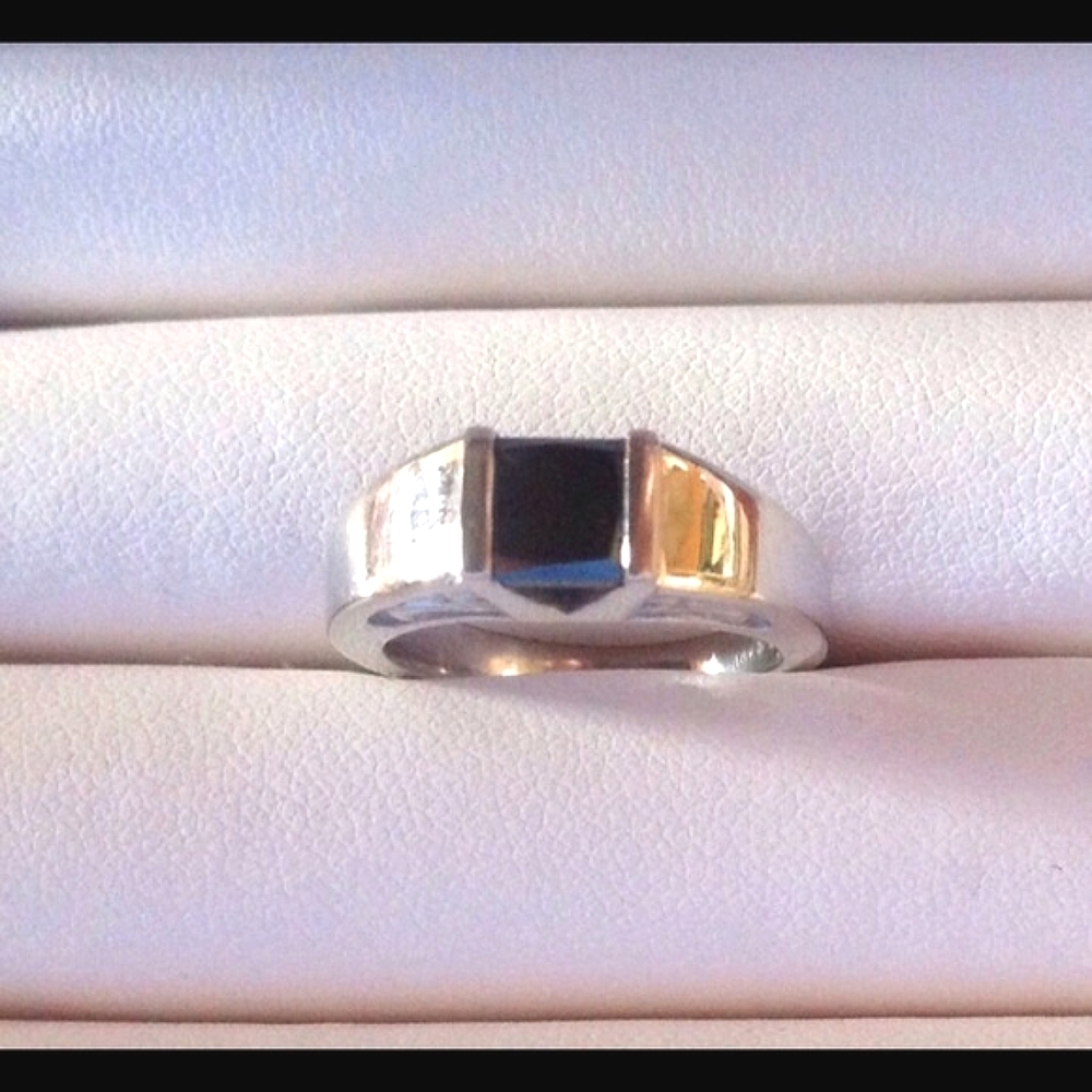 1.75 CT Black Diamond Ring 14K White Gold